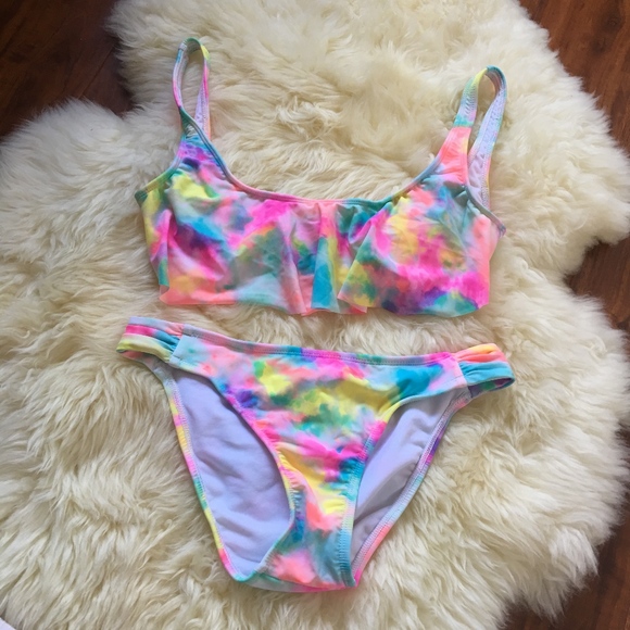 pastel tie dye bikini
